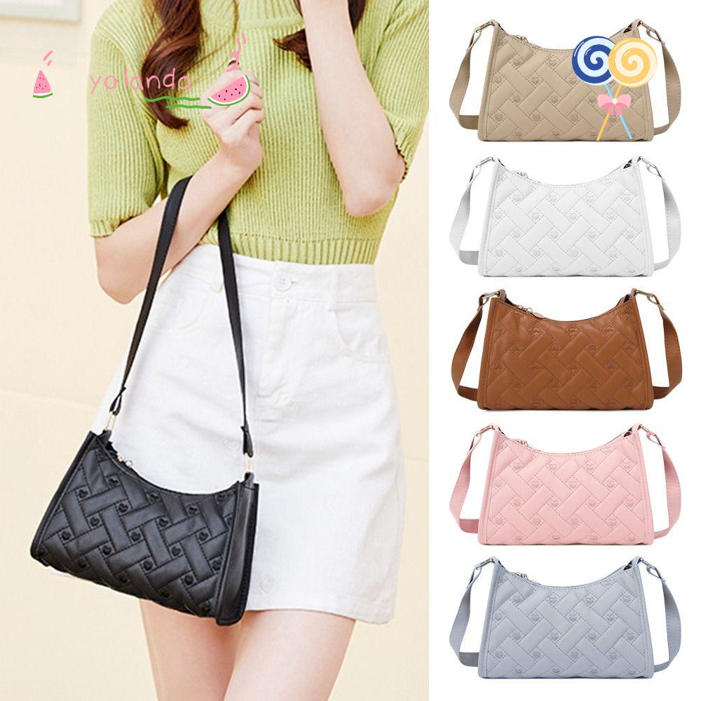 YOLA Túi Xách Da PU Màu Trơn Thời Trang Cho Nữ