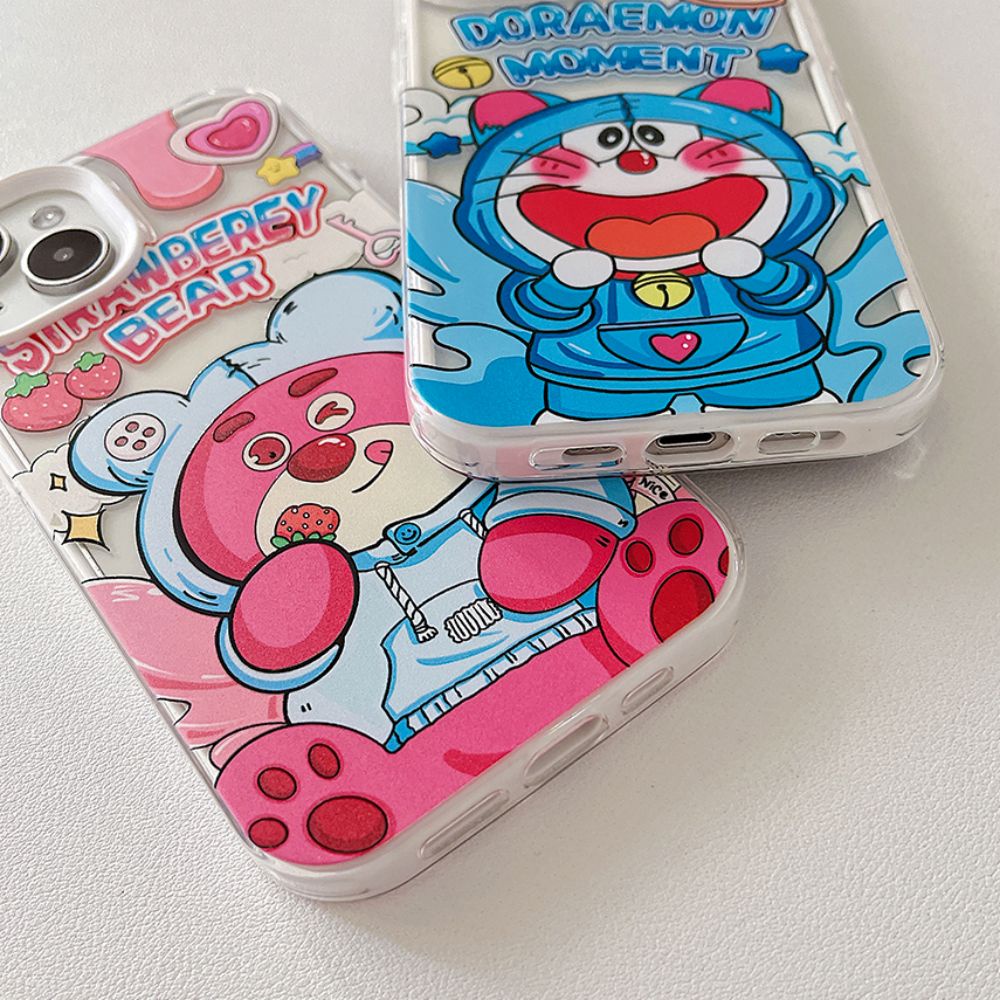 Ốp Điện Thoại TPU Mềm Chống Sốc In Hình Doraemon Cho iPhone 14 13 12 11 Pro Max X XR 8 7 Plus