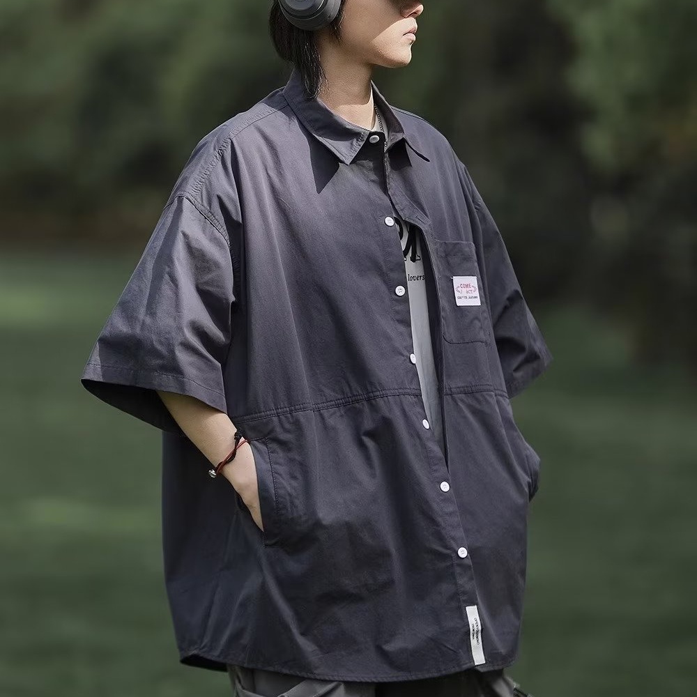 Áo Sơ Mi Tay Ngắn Phong Cách Retro Thời Trang Mùa Hè Cho Nam