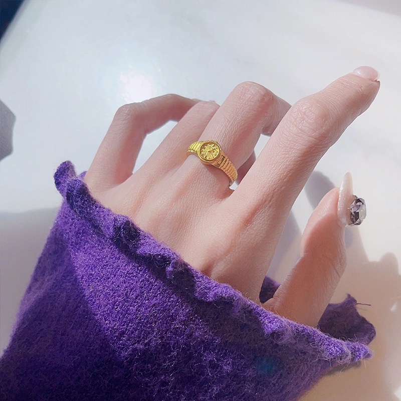 Nhẫn Đồng Hồ Đính Đá Zircon In Chữ I Love You Thời Trang 520 Có Thể Điều Chỉnh Kích Thước