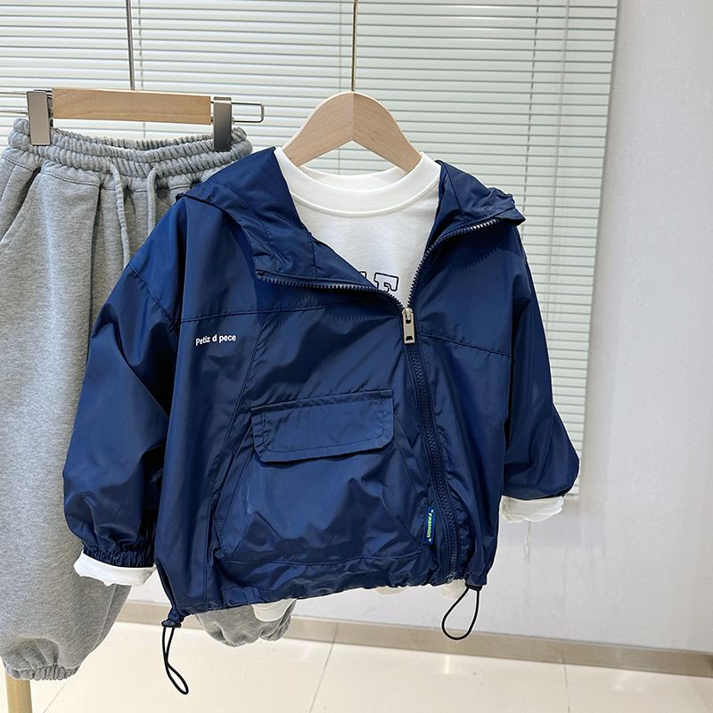 Áo Khoác Gió Có Khóa Kéo Phong Cách Hàn Quốc Thời Trang Xuân Thu 2023 Mới Cho Bé Trai