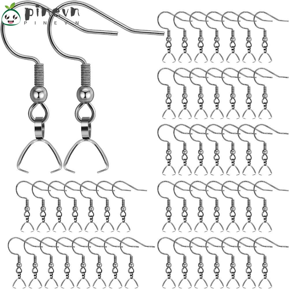 PINEVN Móc Treo Bông Tai Bằng Thép Không Gỉ Không Gây Dị Ứng Màu Bạc Thời Trang Cho Nữ