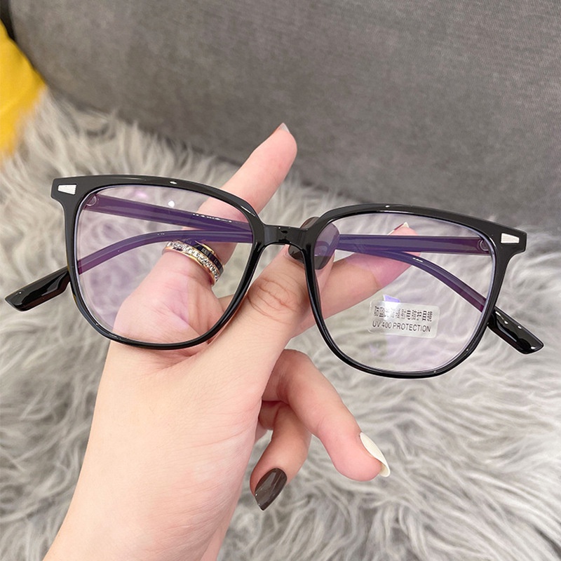 Kính Mát Gọng Vuông Chống Bức Xạ Phong Cách Retro Cho Nam Nữ