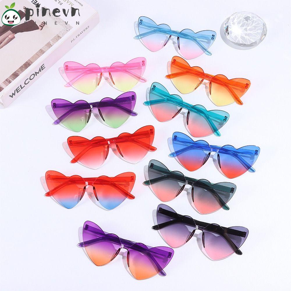 PINEVN Kính Mát Hình Trái Tim Chống Tia UV400 Thời Trang Cho Nữ