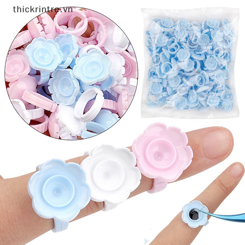 Set 100 Vòng Nhẫn Gắn Mi Giả Dùng Một Lần Tiện Dụng