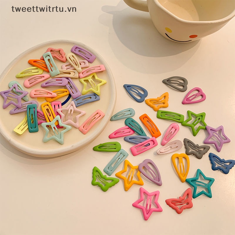 1 Set Kẹp Tóc Hình Ngôi Sao Năm Cánh Cỡ Nhỏ Dễ Thương Cho Bé Gái