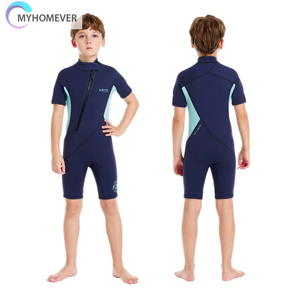 Bộ Đồ Lặn Giữ Ấm Bằng Cao Su Tổng Hợp Có Khóa Kéo Dành Cho Trẻ Em