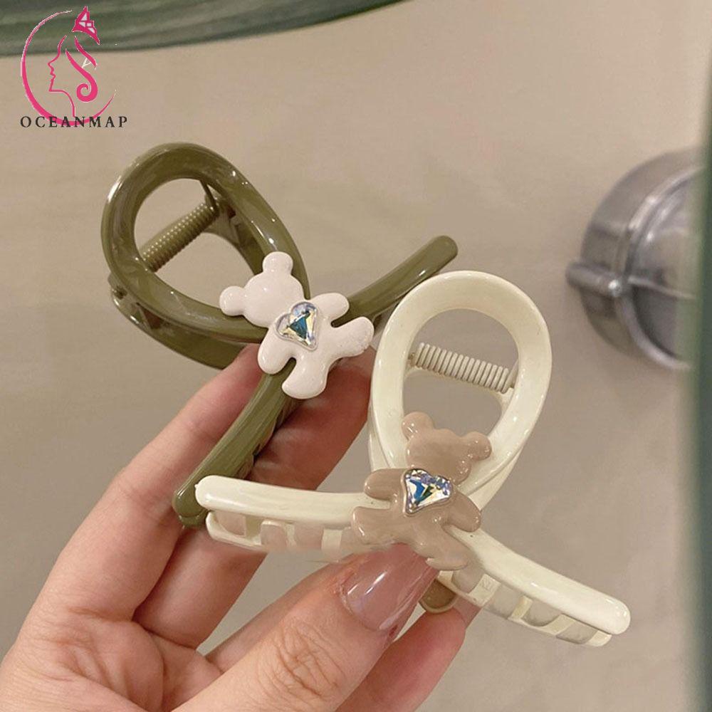 OCEANMAP Kẹp Tóc Đuôi Ngựa Hình Trái Tim / Cá Mập Tinh Tế Thời Trang Cho Nữ