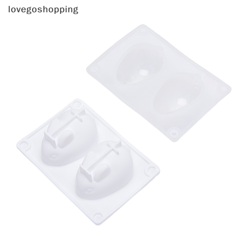 Khuôn Silicon Làm Thạch Rau Câu Hình Thỏ Phục Sinh 3D Linh Hoạt