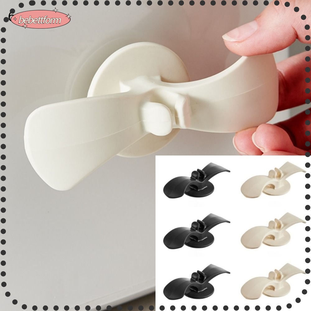 BEBETTERM Set 6 Móc Cao Su Mềm Dán Tường Treo Dây Cáp Màu Đen / Be Hiện Đại Không Để Lại Dấu Vết Cho Thiết Bị Gia Đình Nhỏ