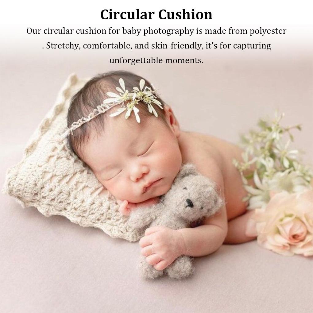 Gối Tròn Thoải Mái An Toàn Màu Trắng Dùng Làm Đạo Cụ Chụp Ảnh Cho Bé Sơ Sinh
