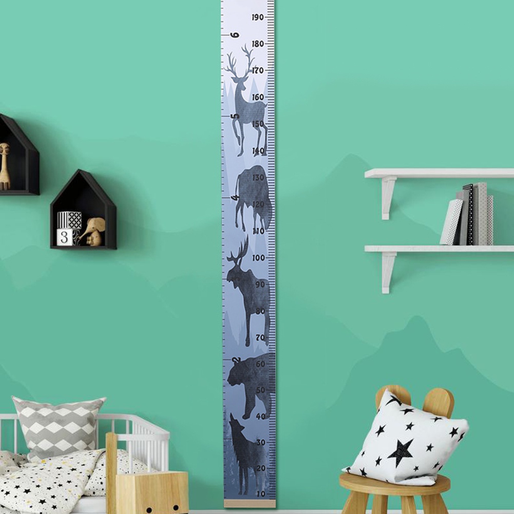Thước Đo Chiều Cao Treo Tường Trang Trí Hình Cú / Voi / Sóc Hoạt Hình Đáng Yêu Dành Cho Trẻ