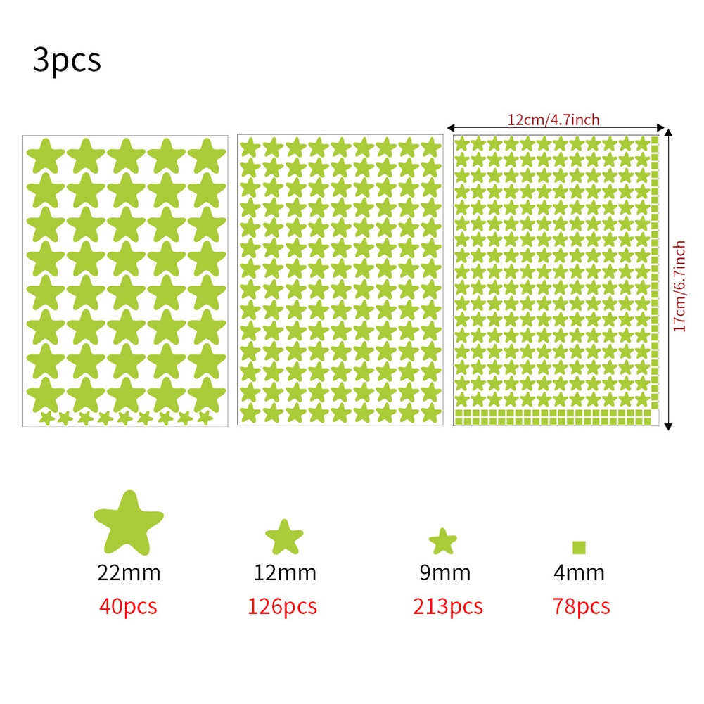 (Bất Ngờ) 457 Ngôi Sao Dạ Quang Dán Trang Trí Phòng Trẻ Em