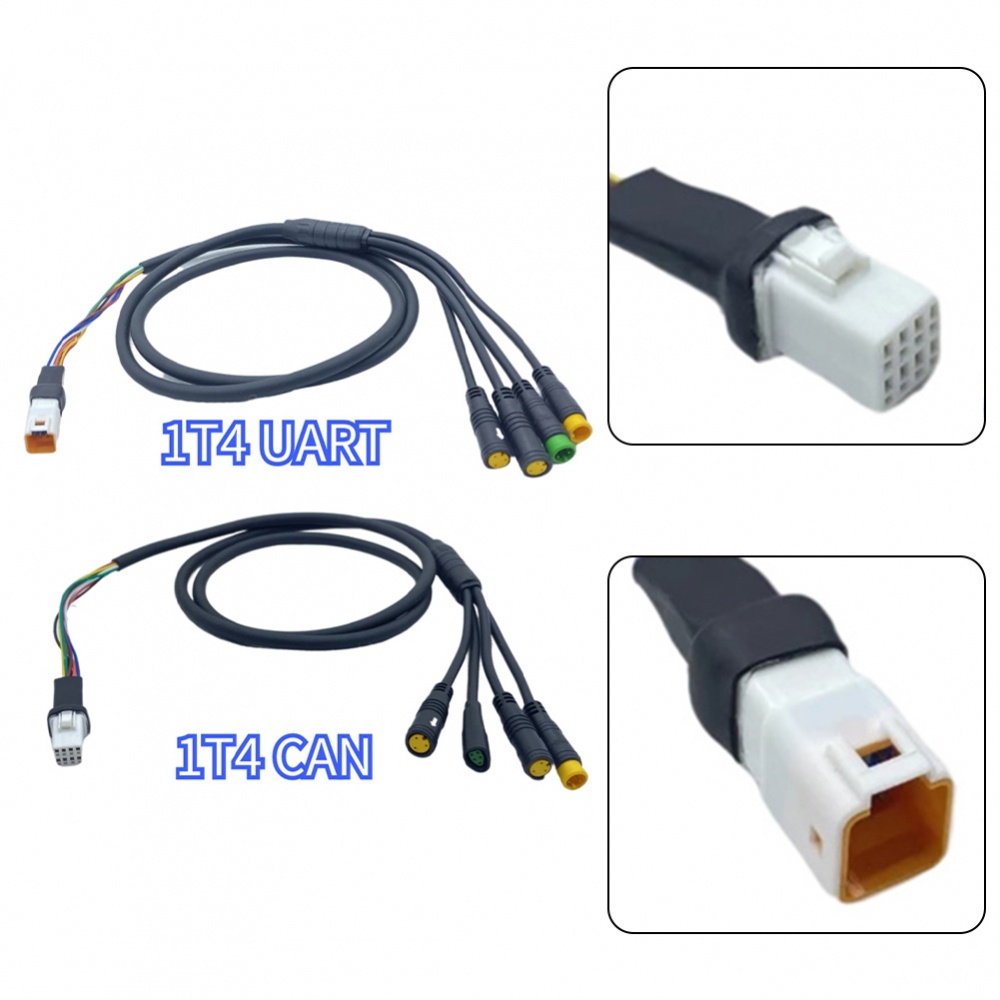Dây Cáp Động Cơ 1T4 Cho Bafang M400 G330 G510 M620 Can / Uart Kèm 130x