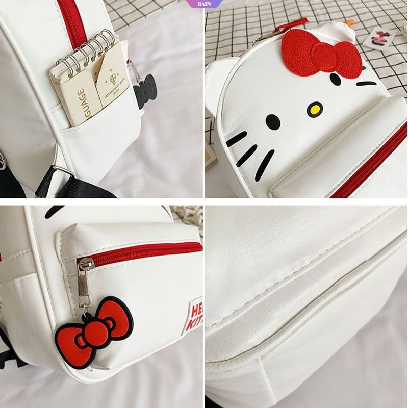 Ba Lô Da PU Mini In Họa Tiết Hoạt Hình Sanrio Hello Kitty Thanh Lịch Cho Nữ