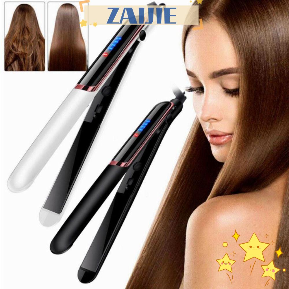 ZAIJIE24 Kẹp Duỗi / Uốn Tóc Bằng Sứ