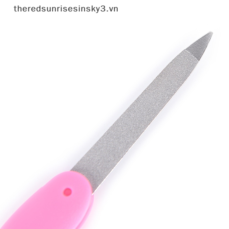 1 Cây Dũa Móng Tay Bằng Thép Không Gỉ Có Thể Gập Lại Thời Trang