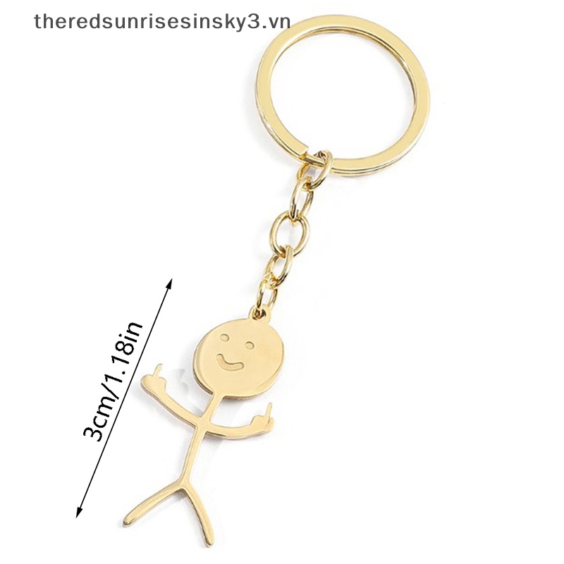 Móc Chìa Khóa Bằng Thép Không Gỉ Thời Trang Vui Nhộn Dành Cho Nam Nữ