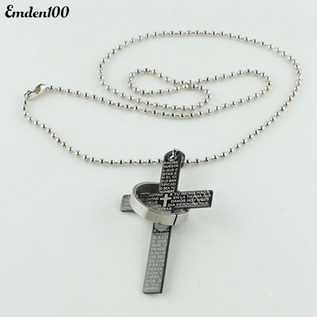 [EMDEN] Vòng cổ Mặt Hình Thánh Giá Bằng Thép Không Gỉ Cho Nam
