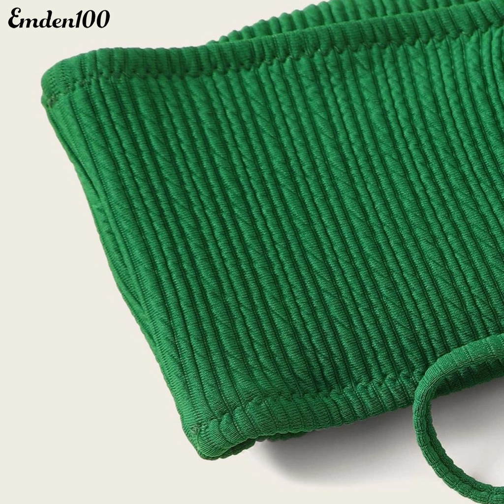 1 Bộ Đồ Bơi Bằng Polyester Có Mút Đệm Dành Cho Nữ