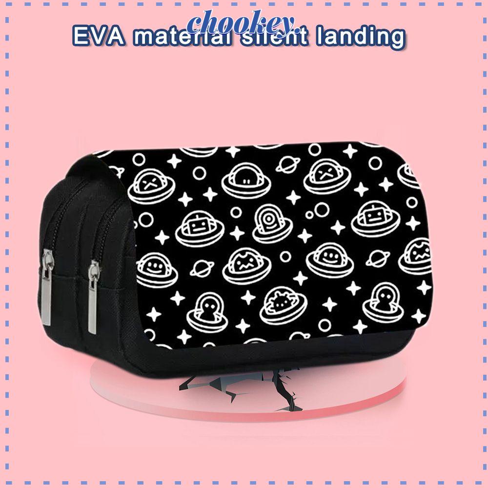 CHOOKEY Túi Đựng Bút Chì Sức Chứa Lớn Họa Tiết Dễ Thương Cho Học Sinh