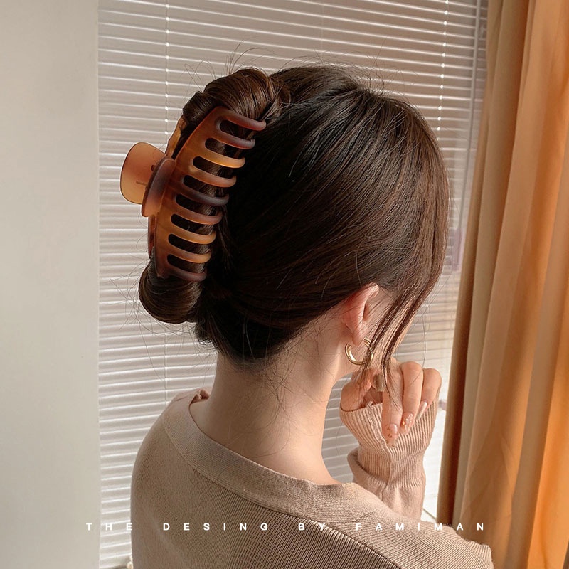 Kẹp Tóc Càng Cua Lớn Bằng Nhựa Acrylic Thời Trang Hàn Quốc Thanh Lịch Cho Nữ