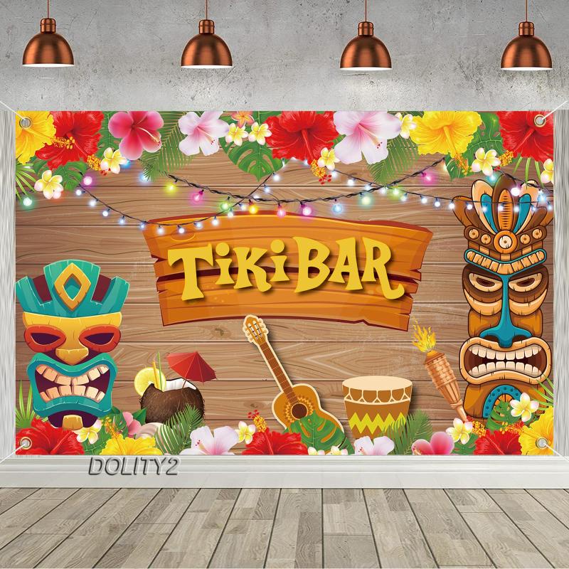 Phông Nền Trang Trí Tiệc Chủ Đề Bãi Biển Hawaii 5.9x3.6ft