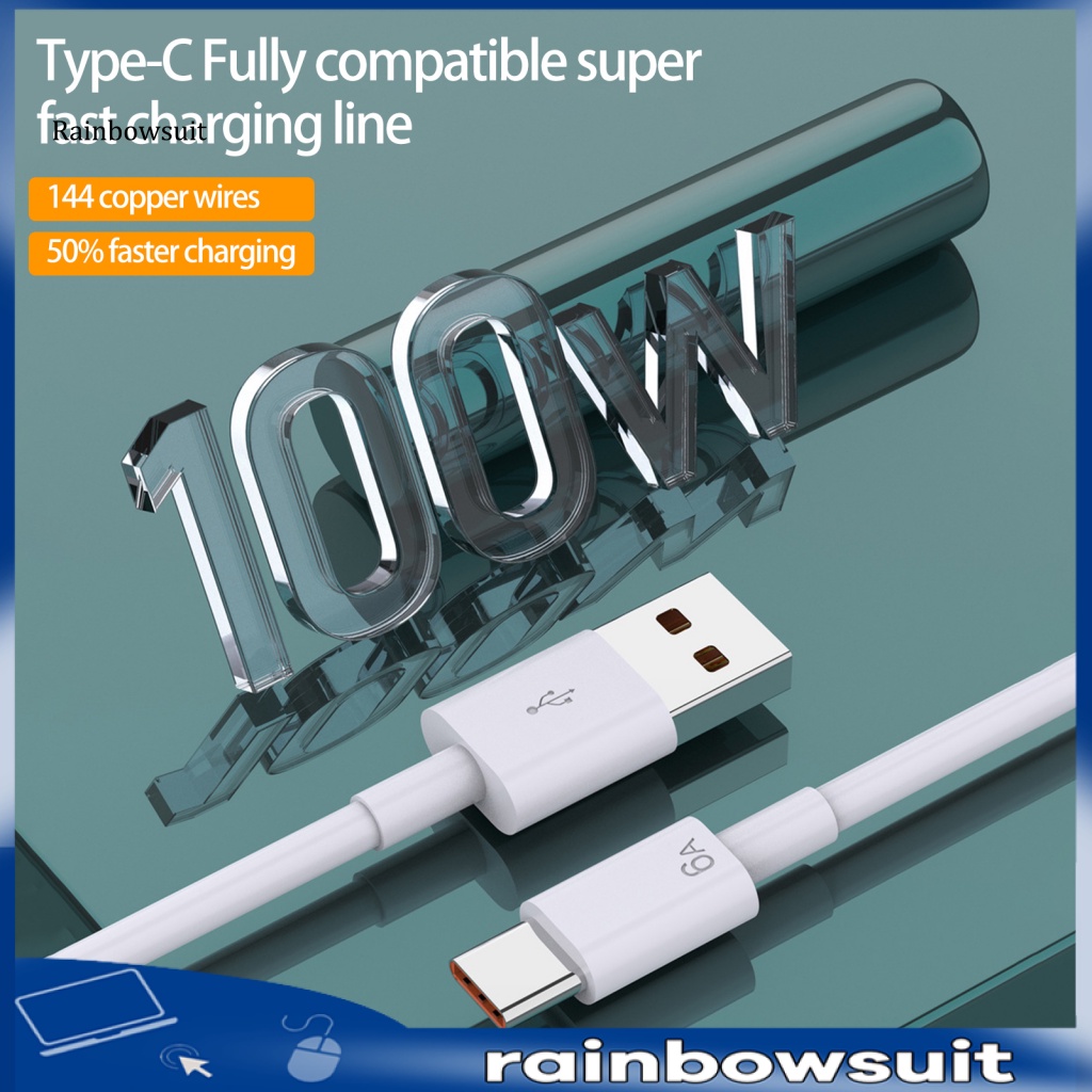 Dây Cáp Sạc Chống Nhiễu 100W Đầu Ra Tiện Dụng Cho Xiaomi Huawei OPPO Android