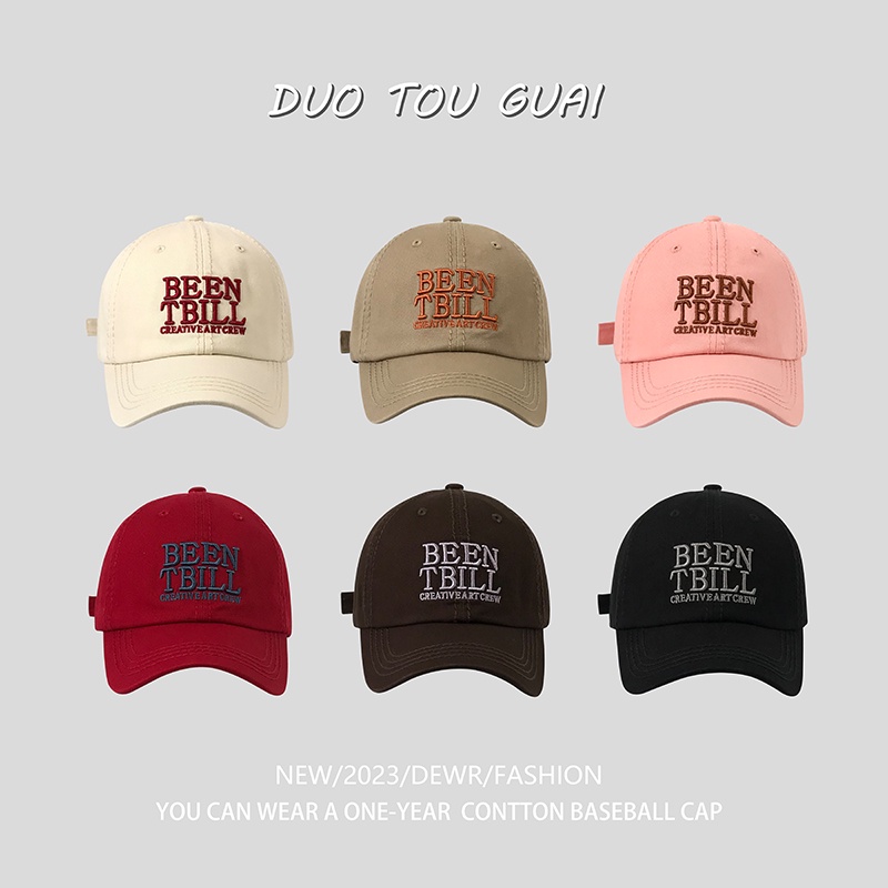 Mũ Lưỡi Trai Mềm Thêu Chữ Ba Chiều Phong Cách Hàn Quốc Thời Trang Mùa Hè Cho Cặp Đôi