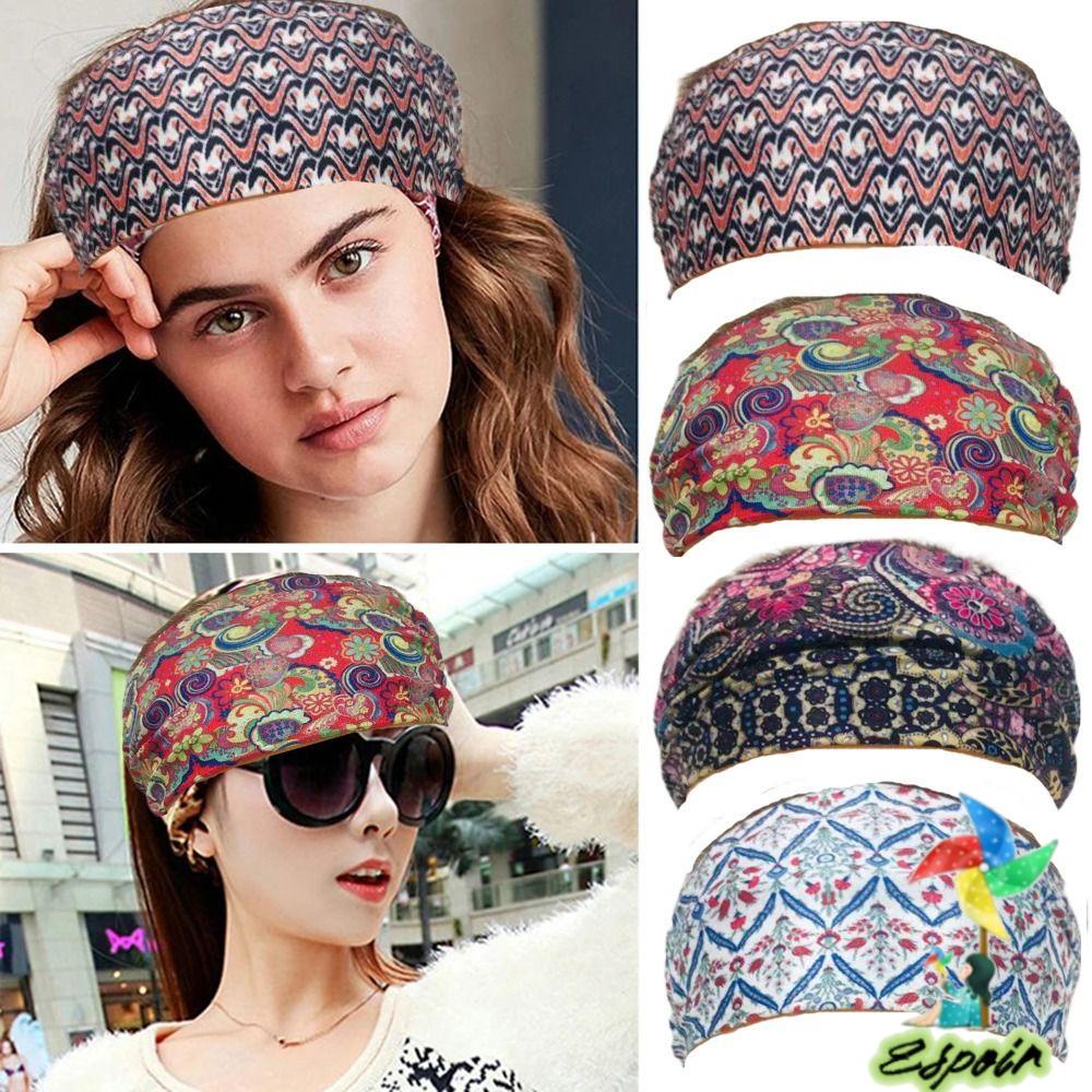 ESPO Băng Đô Turban Bản Rộng Co Giãn Thấm Hút Mồ Hôi Khi Chơi Thể Thao