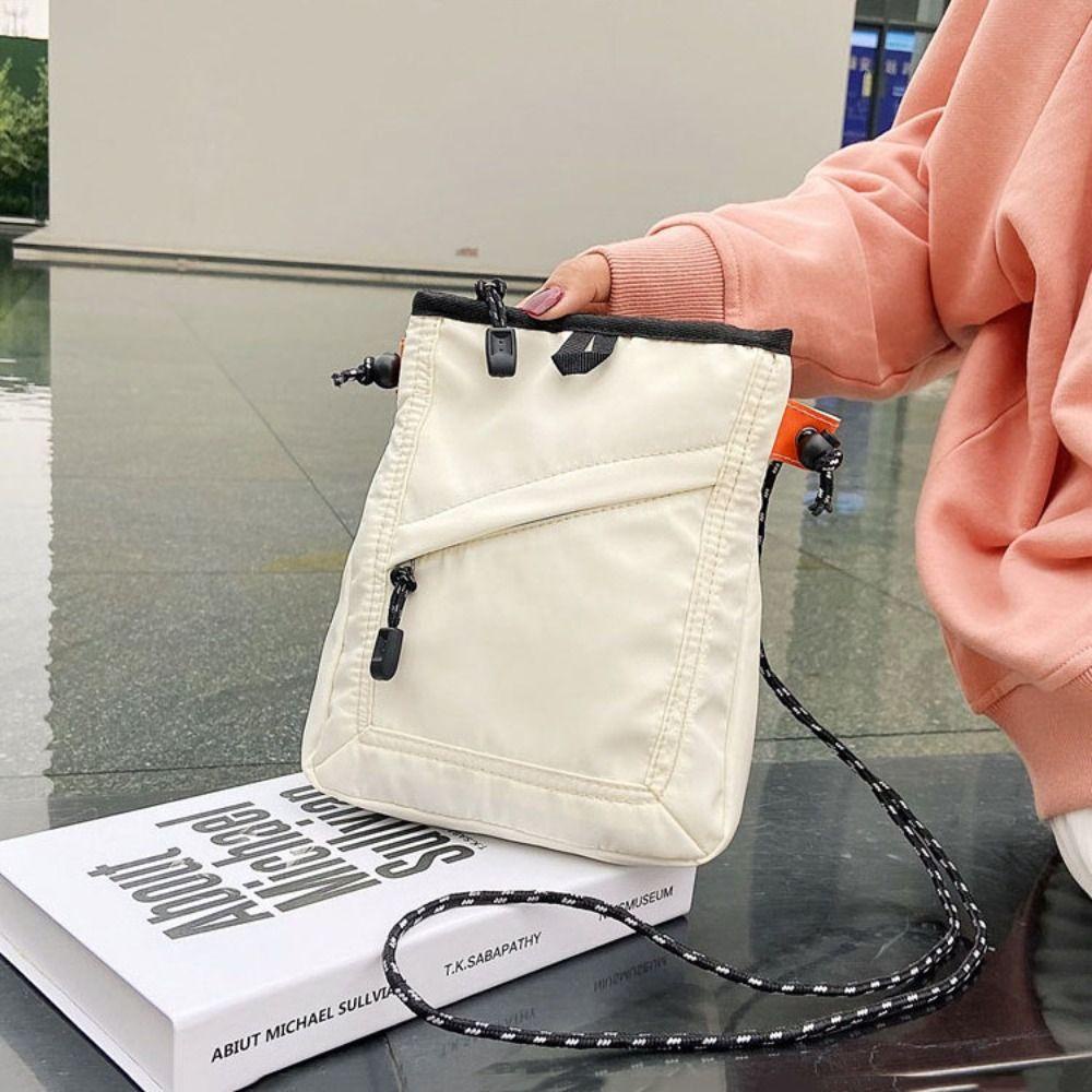 LOMBARD Túi Đeo Chéo / Đeo Vai / Đeo Vai / Đựng Điện Thoại Bằng Vải Canvas Chống Thấm Nước Có Khóa Kéo Có Thể