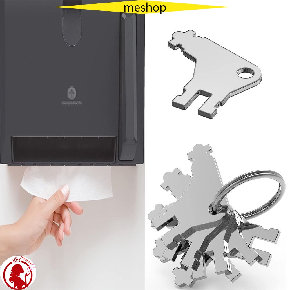 ME Bộ 20 Chìa Khóa Thay Thế Kèm 8 Vòng Inox Chất Lượng Cao Cho Máy Rút Giấy Vệ Sinh Georgia Pacific