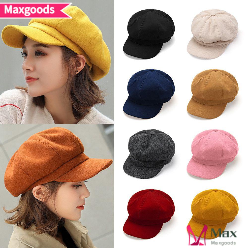MAXG Nón Beret Len Giữ Ấm Thời Trang Cho Nam Nữ