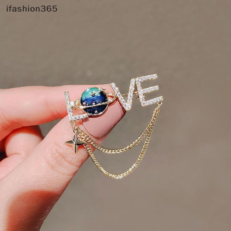 1 Huy Hiệu Cài Áo Hình Chữ ifashion365 Đính Đá Thời Trang Dành Cho Nữ