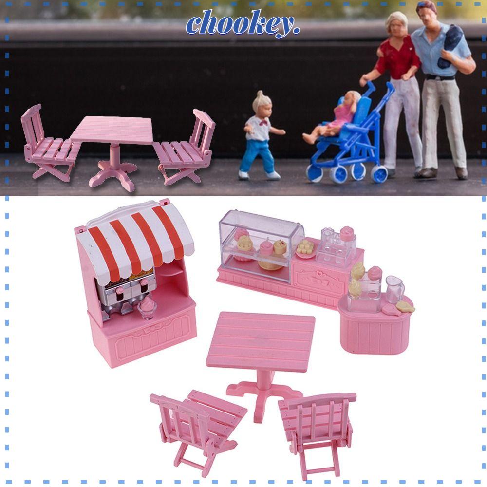 CHOOKEY 1 Bộ Cửa Hàng Kem Trang Trí Nhà Búp Bê
