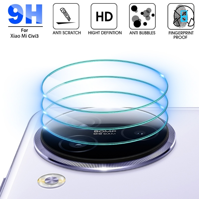 Kính Cường Lực Bảo Vệ Ống Kính Máy Ảnh HD Trong Suốt Chống Trầy Chống Dấu Vân Tay Cho Xiaomi Civi3