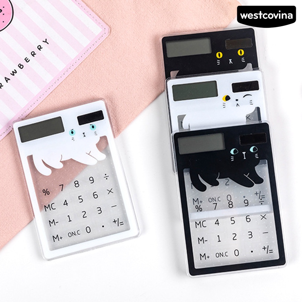 [WSTN] [WSTN]✎Máy Tính Năng Lượng Mặt Trời Đếm Bước Nhanh Trong Suốt 8 Chữ Số