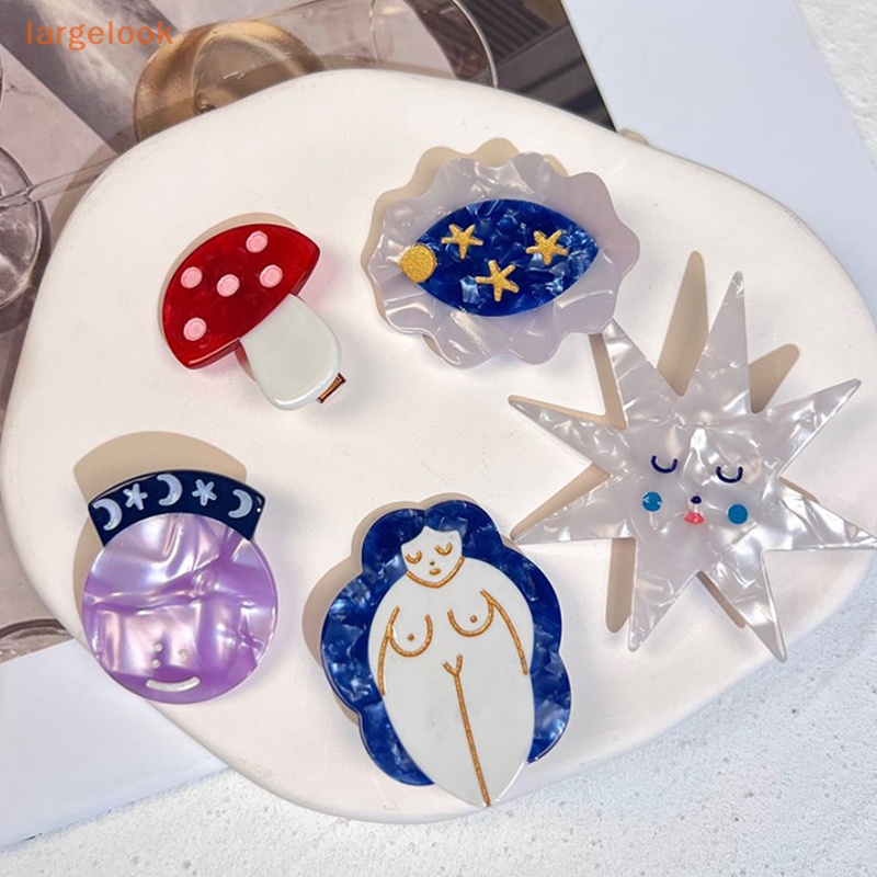 Kẹp Tóc Mái Mặt Hình Nấm / Ngôi Sao / Quả Bóng Thần Tiên Cỡ Lớn [Biglook]