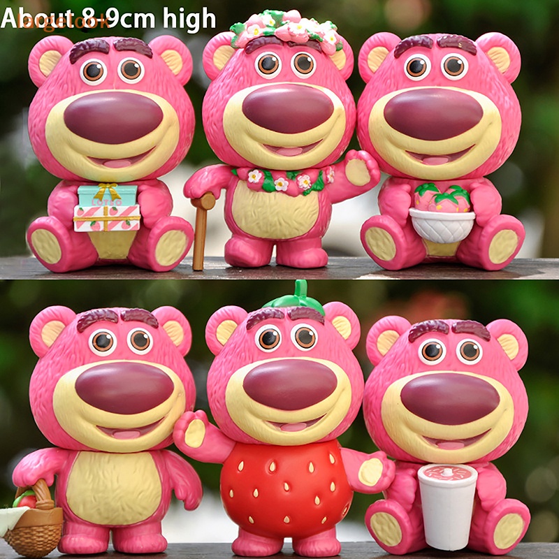 Mô Hình Cặp Đôi Gấu Dâu Hoạt Hình Handmade Trang Trí Nội Thất Xe Hơi