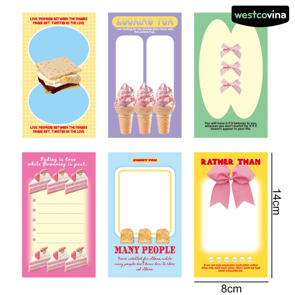 [WSTN]✎Set 90 Tấm Giấy Ghi Chú Họa Tiết Lá Dày Dặn Phong Cách Hàn Quốc