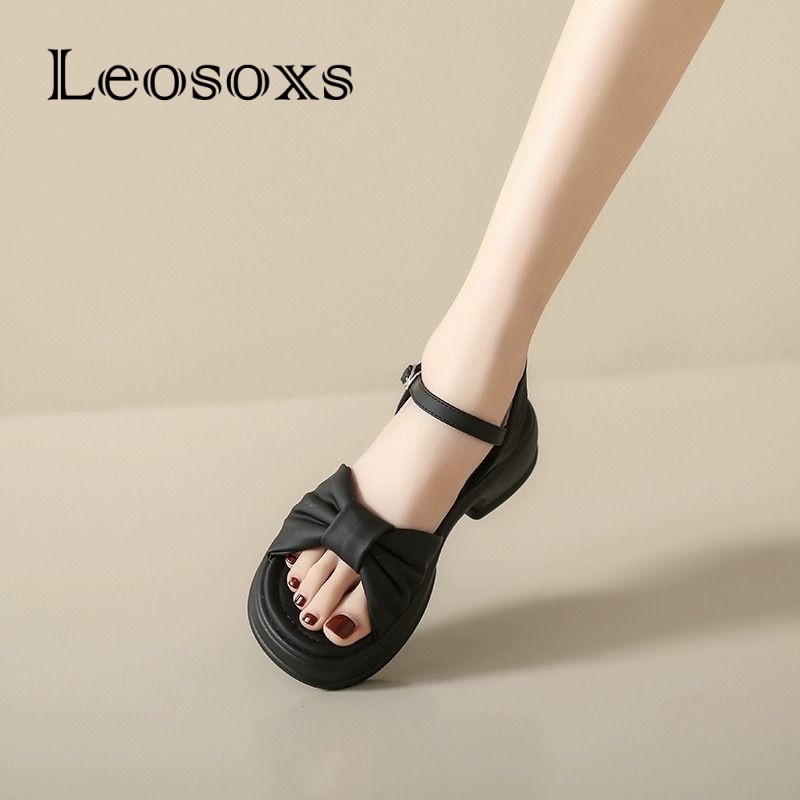 Leosoxs dép sandal nữ dép nữ dép bánh mì nữ dép bánh mì Chống Trượt 070506
