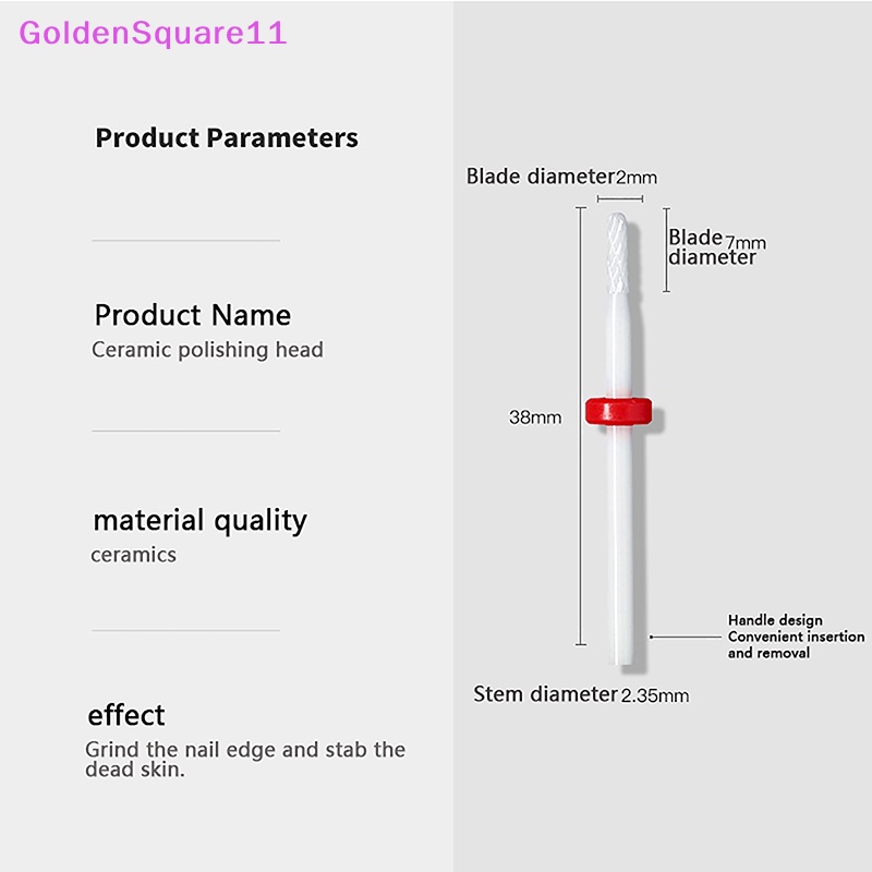 Đầu Mài Móng Bằng Sứ Màu Trắng Vàng Tiện Dụng