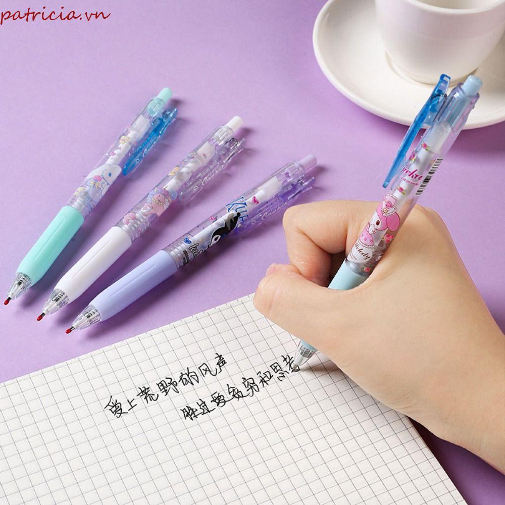 PATRICIA Set 6 Bút Bi 0.5mm Mực Đen Họa Tiết Hoạt Hình My Melody Kuromi Trung Tính