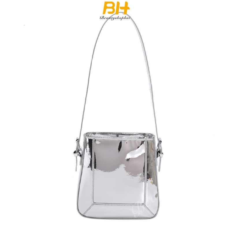 Túi Đeo Chéo Da Bóng Hình Vuông Nhỏ Thời Trang Mới 2023 Cho Nữ