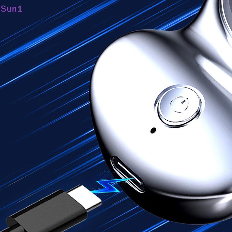 Dao Cạo Râu Mini Sun1 &gt; Kích Thước Bỏ Túi Sạc USB Không Dây Có Thể Giặt Lại Tiện Dụng Cho Nam