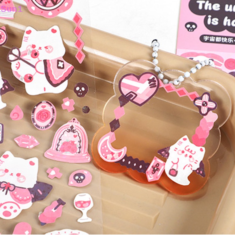 1 Tấm Hình Dán Họa Tiết Động Vật Hoạt Hình Lấp Lánh Trang Trí Sổ Tay DIY