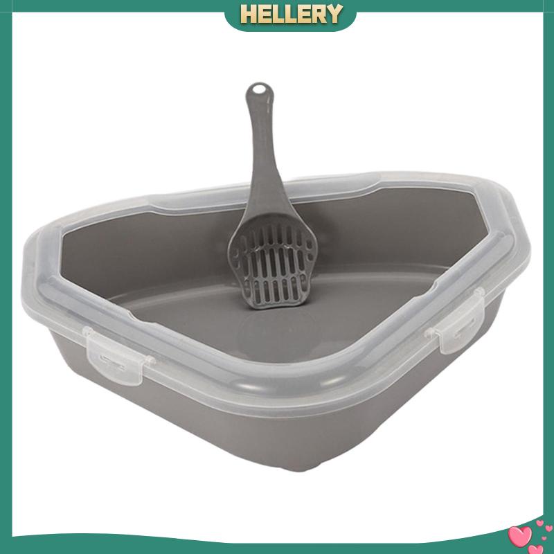 Khay Đựng Cát Vệ Sinh Hình Tam Giác Gắn Góc Giường Cho Mèo Cưng