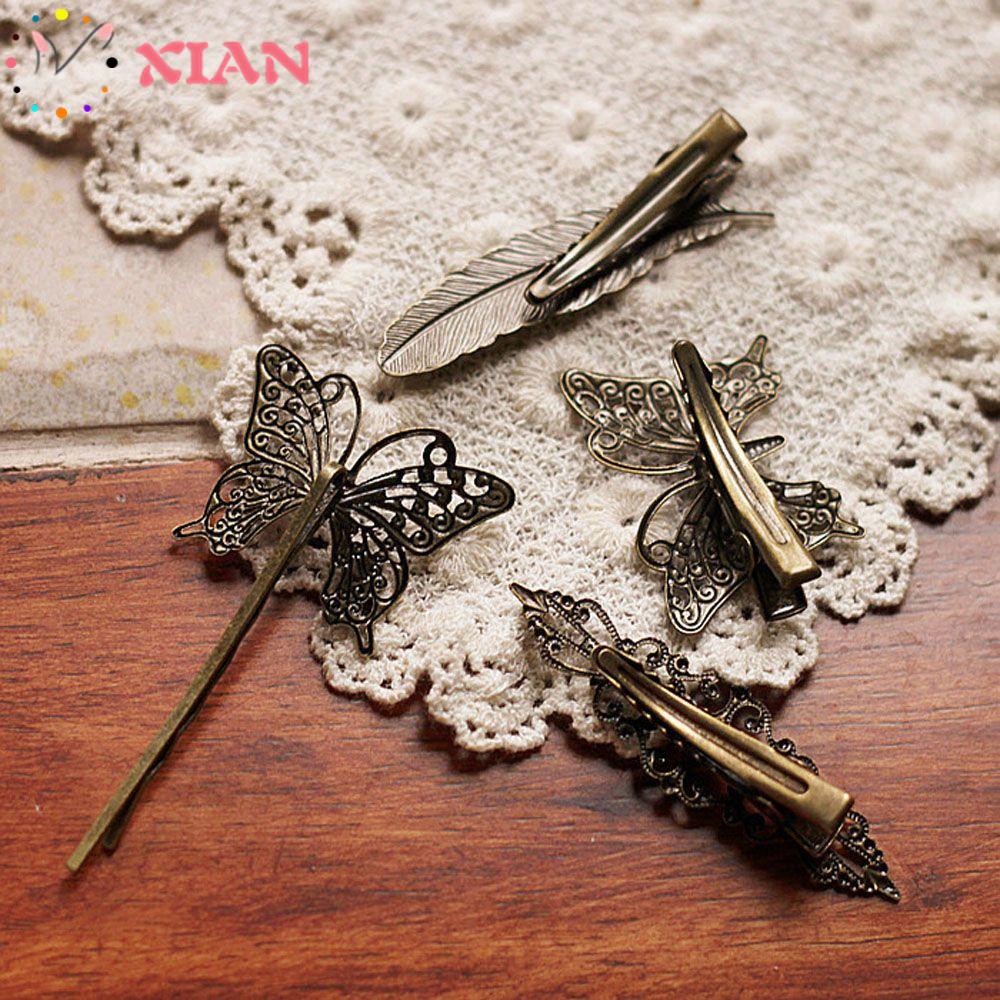 XIANTIN Kẹp Tóc Hình Lông Vũ Phong Cách Retro