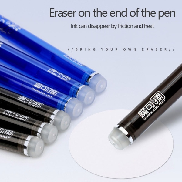 Set 33 Bút Bi Ngòi 0.5Mm Có Thể Xóa Được Màu Đen / Xanh / Đỏ