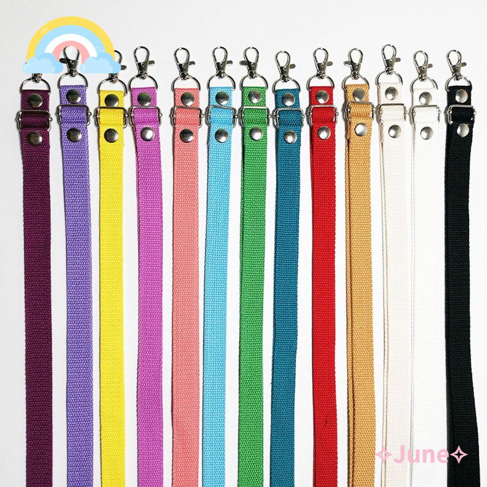 JUNE Dây Đeo Túi Xách / Đeo Chéo 130cm Bằng Vải Canvas Đính Đinh Tán Dễ Điều Chỉnh Thời Trang Cho Nữ